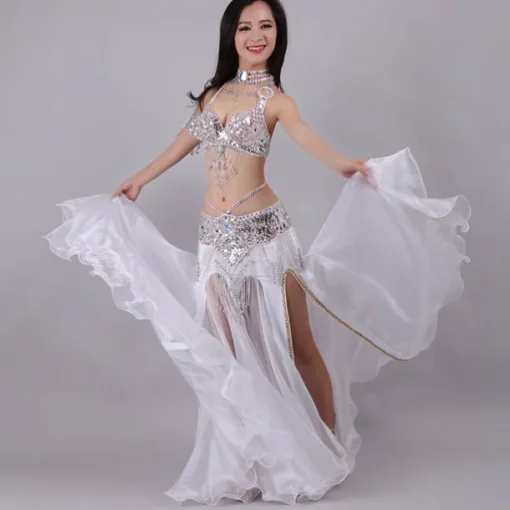 Belly Dance Costumes Skirts Crystals Carnival Wear / Rhinestones Paillette Women's Performance Training Sleeveless Dropped Polyester