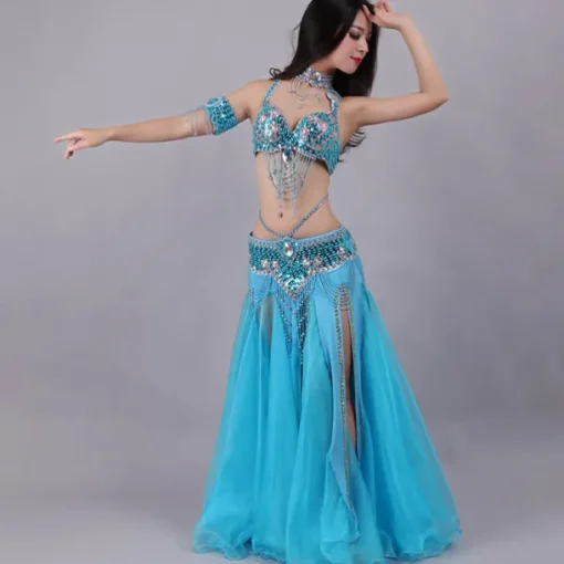 Belly Dance Costumes Skirts Crystals Carnival Wear / Rhinestones Paillette Women's Performance Training Sleeveless Dropped Polyester