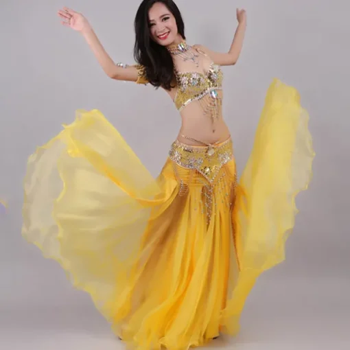 Belly Dance Costumes Skirts Crystals Carnival Wear / Rhinestones Paillette Women's Performance Training Sleeveless Dropped Polyester
