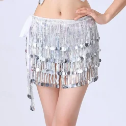 Belly Dance Dance Accessories Belt Glitter Cinch Cord Pure Color Women's Performance Training High Polyester Sequined