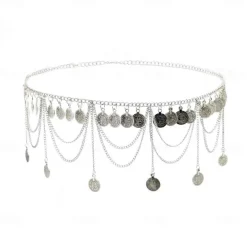 Belly Dance Dance Accessories Belt Metal Chain Gold Coin Silver Coin Women's Performance Training High Alloy