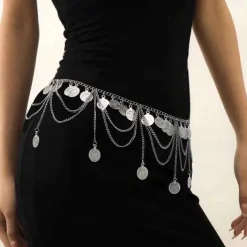Belly Dance Dance Accessories Belt Metal Chain Gold Coin Silver Coin Women's Performance Training High Alloy