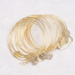 Belly Dance Dance Accessories Bracelets Copper Coin Pure Color Splicing Women's Training Performance Metal