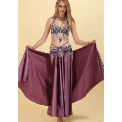 Belly Dance Dress Crystals / Rhinestones Paillette Women's Performance Training Sleeveless Dropped Polyester