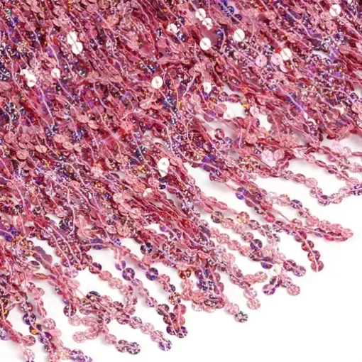 Belly Dance Hip Scarf Sequin Tassel Skirt Wrap Sparkly Rave Costume for Women