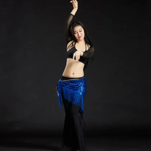 Belly Dance Hip Scarves Women's Performance Polyester Sequin / Tassel Hip Scarf