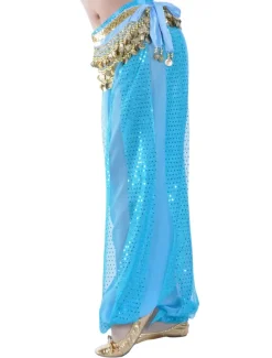 Belly Dance Pants Paillette Women's Training Natural Chiffon
