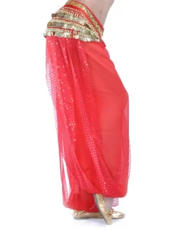 Belly Dance Pants Paillette Women's Training Natural Chiffon