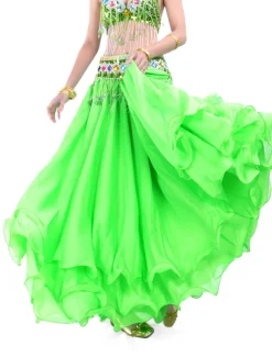 Belly Dance Skirt Draping Tier Women's Training Natural Chiffon