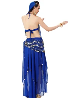 Belly Dance Top Coin Beading Sequin Women's Performance 7.87inch(20cm) Chiffon