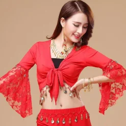 Belly Dance Top Women's Performance Long Sleeve Cotton