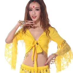 Belly Dance Top Women's Performance Long Sleeve Cotton