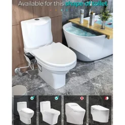 Bidet Attachment for Toilet - Self Cleaning Dual Nozzle, Non-Electric Bidet, Warm Fresh Water Bidet Sprayer With Pressure Controls