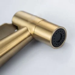 Bidet Toilet Sprayer Set-Handheld Bidet Sprayer Kit-Bathroom Hand Shower for Muslim Self Cleaning-Premium Stainless Steel Baby Cloth Diaper Sprayer Combo in Washroom Gold