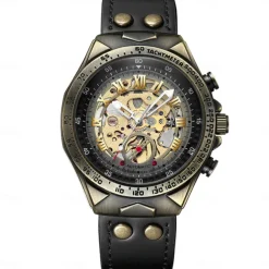BINBOND A275 Men's Watches Retro Luxury Bronze Automatic Mechanical Watch Fashion Sports Mens Wristwatches