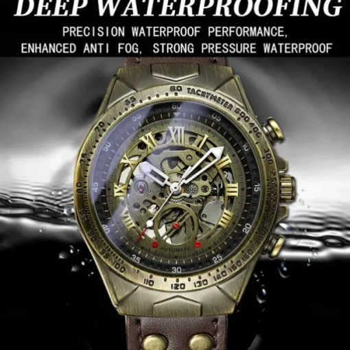 BINBOND A275 Men's Watches Retro Luxury Bronze Automatic Mechanical Watch Fashion Sports Mens Wristwatches