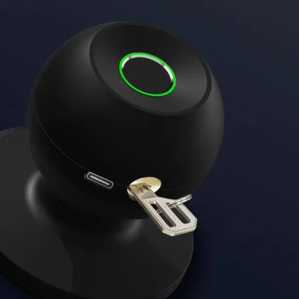 Biometric Smart Door Knob with Tuya App Control Secure Fingerprint Lock for Bedroom Cloakroom Apartments Offices