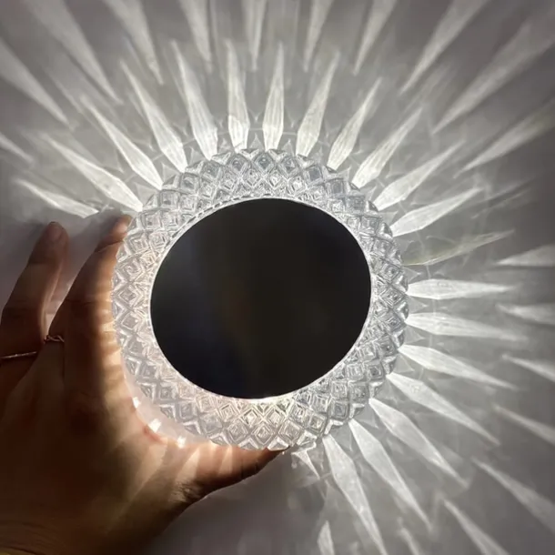 Bird's Nest Crystal Table Lamp Night Light Ambient Light 16 Color RGB Dimmable Touch Remote Control Light 1200mAh Rechargeable Decor Desk Lamp Acrylic Modern Style Romantic Bedside Lamp