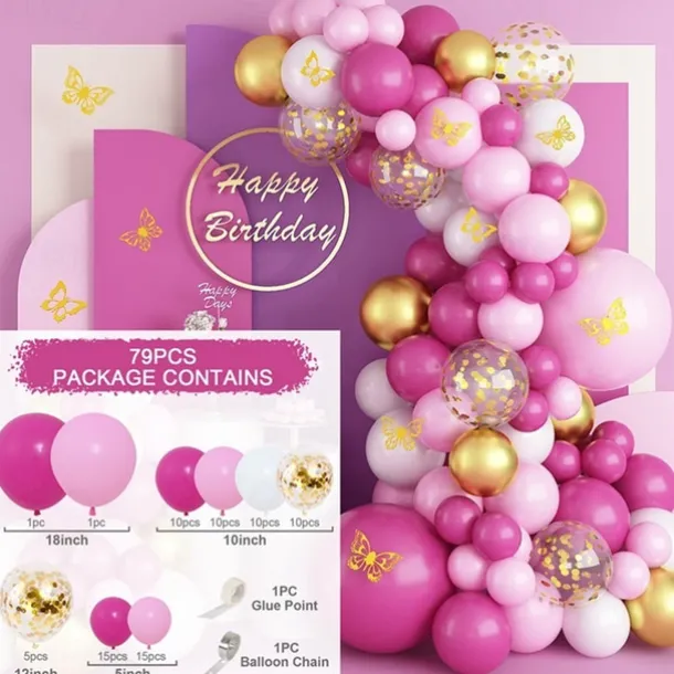 Birthday balloon set party decoration balloons wedding room scene decoration balloon chain arch