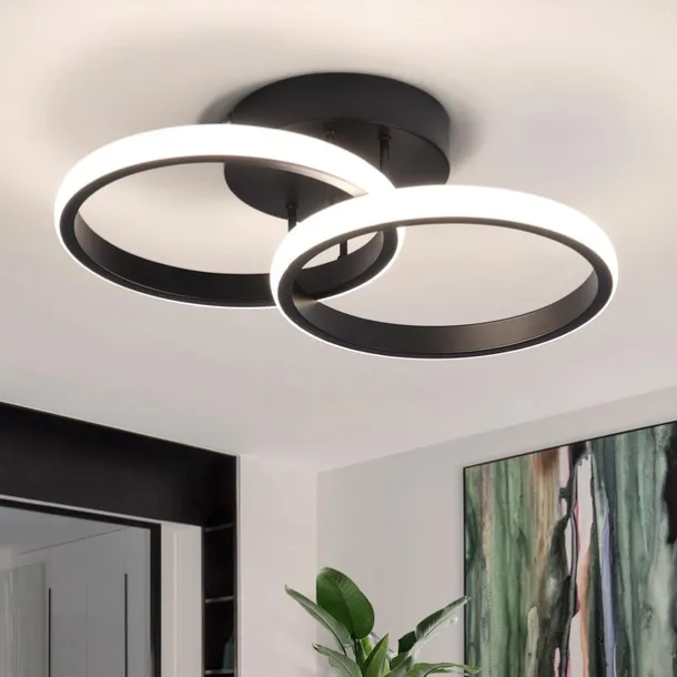 Black and Gold LED Corridor Light Fixtures Modern LED Ceiling Fixtures Close to Ceiling Lights Suitable for Corridors Bedrooms Bathrooms Kitchens Balconies Ceiling Lights