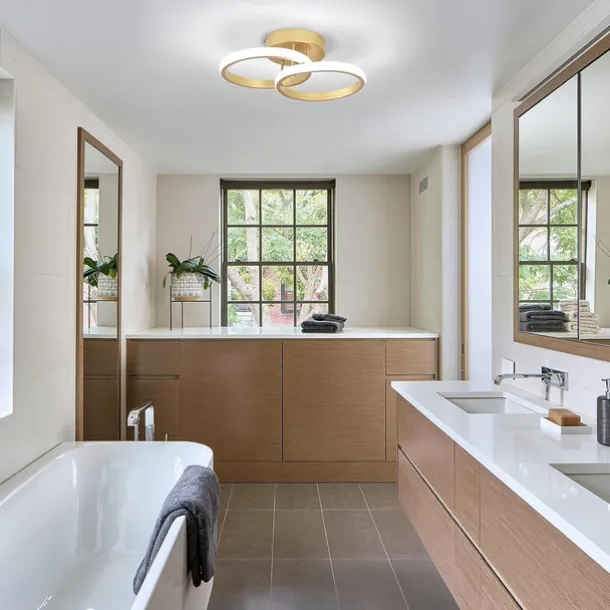 Black and Gold LED Corridor Light Fixtures Modern LED Ceiling Fixtures Close to Ceiling Lights Suitable for Corridors Bedrooms Bathrooms Kitchens Balconies Ceiling Lights