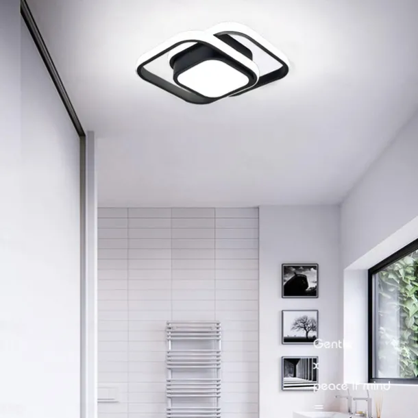 Black and Gold LED Corridor Light Fixtures Modern LED Ceiling Fixtures Close to Ceiling Lights Suitable for Corridors Bedrooms Bathrooms Kitchens Balconies Ceiling Lights