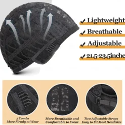 Black Bob Wig with Bangs for Women Short Straight bob Wigs with Golden Sequin Heat Resistant Synthetic Hair Bob Cut Wig Mia Wallace Cleopatra Halloweeen Cosplay Costume Wig