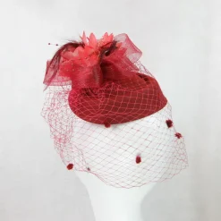 Black Funeral Hat Feather Net Pillbox Fascinators Hats Headwear with Feather Floral 1PC Special Occasion Horse Race Ladies Day Headpiece dress to impress Race Day Dress