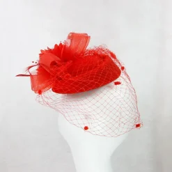 Black Funeral Hat Feather Net Pillbox Fascinators Hats Headwear with Feather Floral 1PC Special Occasion Horse Race Ladies Day Headpiece dress to impress Race Day Dress