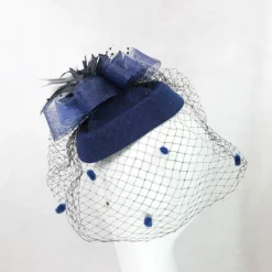 Black Funeral Hat Feather Net Pillbox Fascinators Hats Headwear with Feather Floral 1PC Special Occasion Horse Race Ladies Day Headpiece dress to impress Race Day Dress