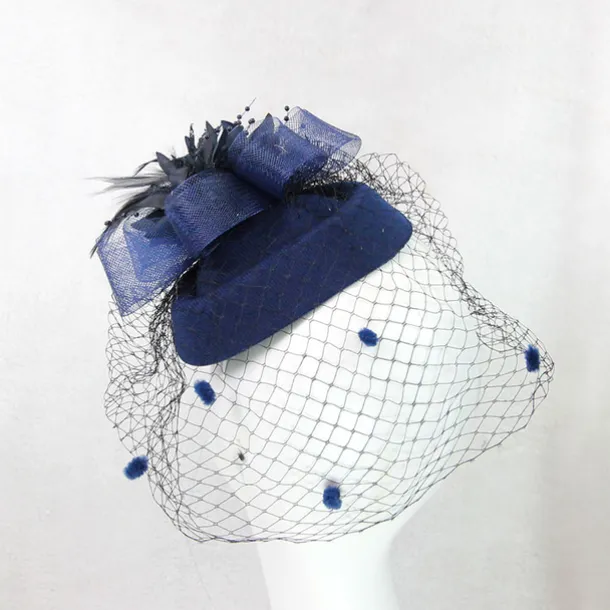 Black Funeral Hat Feather Net Pillbox Fascinators Hats Headwear with Feather Floral 1PC Special Occasion Horse Race Ladies Day Headpiece dress to impress Race Day Dress