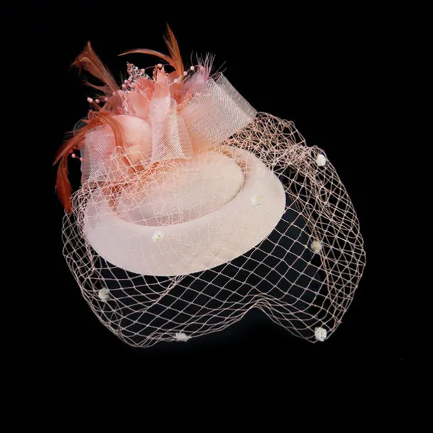 Black Funeral Hat Feather Net Pillbox Fascinators Hats Headwear with Feather Floral 1PC Special Occasion Horse Race Ladies Day Headpiece dress to impress Race Day Dress