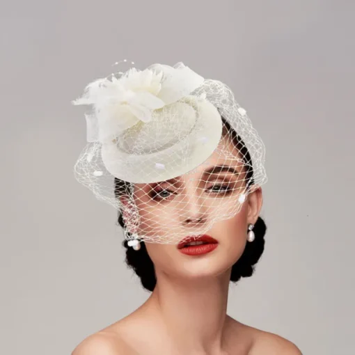 Black Funeral Hat Feather Net Pillbox Fascinators Hats Headwear with Feather Floral 1PC Special Occasion Horse Race Ladies Day Headpiece dress to impress Race Day Dress