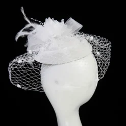 Black Funeral Hat Feather Net Pillbox Fascinators Hats Headwear with Feather Floral 1PC Special Occasion Horse Race Ladies Day Headpiece dress to impress Race Day Dress