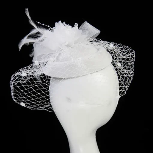 Black Funeral Hat Feather Net Pillbox Fascinators Hats Headwear with Feather Floral 1PC Special Occasion Horse Race Ladies Day Headpiece dress to impress Race Day Dress