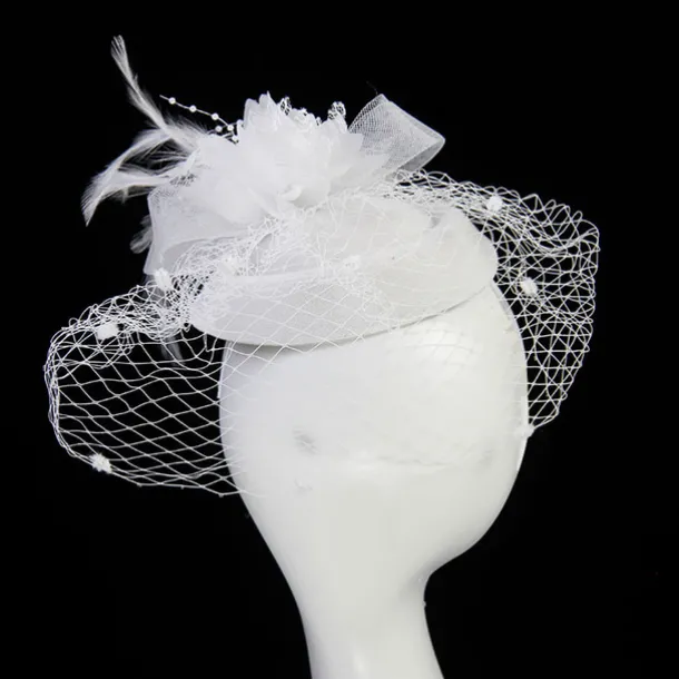 Black Funeral Hat Feather Net Pillbox Fascinators Hats Headwear with Feather Floral 1PC Special Occasion Horse Race Ladies Day Headpiece dress to impress Race Day Dress