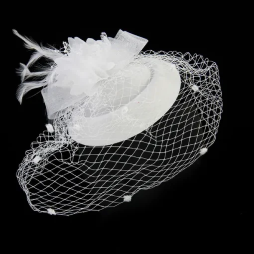 Black Funeral Hat Feather Net Pillbox Fascinators Hats Headwear with Feather Floral 1PC Special Occasion Horse Race Ladies Day Headpiece dress to impress Race Day Dress