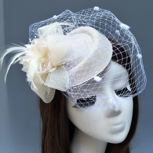 Black Funeral Hat Feather Net Pillbox Fascinators Hats Headwear with Feather Floral 1PC Special Occasion Horse Race Ladies Day Headpiece dress to impress Race Day Dress