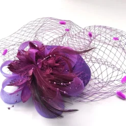 Black Funeral Hat Feather Net Pillbox Fascinators Hats Headwear with Feather Floral 1PC Special Occasion Horse Race Ladies Day Headpiece dress to impress Race Day Dress