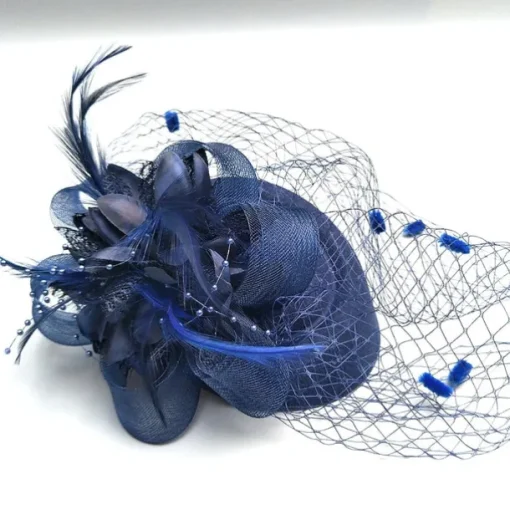 Black Funeral Hat Feather Net Pillbox Fascinators Hats Headwear with Feather Floral 1PC Special Occasion Horse Race Ladies Day Headpiece dress to impress Race Day Dress