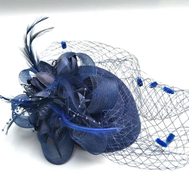 Black Funeral Hat Feather Net Pillbox Fascinators Hats Headwear with Feather Floral 1PC Special Occasion Horse Race Ladies Day Headpiece dress to impress Race Day Dress