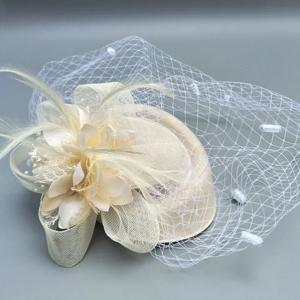 Black Funeral Hat Feather Net Pillbox Fascinators Hats Headwear with Feather Floral 1PC Special Occasion Horse Race Ladies Day Headpiece dress to impress Race Day Dress