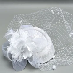 Black Funeral Hat Feather Net Pillbox Fascinators Hats Headwear with Feather Floral 1PC Special Occasion Horse Race Ladies Day Headpiece dress to impress Race Day Dress