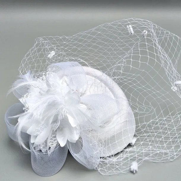 Black Funeral Hat Feather Net Pillbox Fascinators Hats Headwear with Feather Floral 1PC Special Occasion Horse Race Ladies Day Headpiece dress to impress Race Day Dress