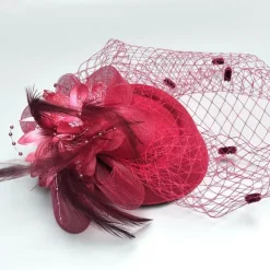 Black Funeral Hat Feather Net Pillbox Fascinators Hats Headwear with Feather Floral 1PC Special Occasion Horse Race Ladies Day Headpiece dress to impress Race Day Dress