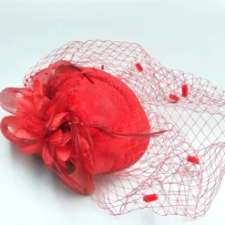 Black Funeral Hat Feather Net Pillbox Fascinators Hats Headwear with Feather Floral 1PC Special Occasion Horse Race Ladies Day Headpiece dress to impress Race Day Dress