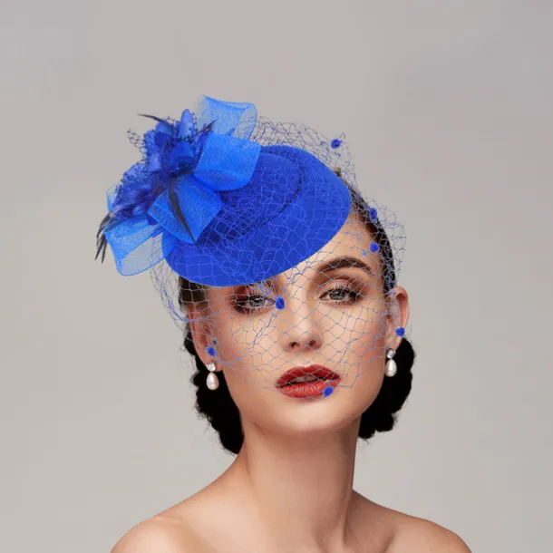 Black Funeral Hat Feather Net Pillbox Fascinators Hats Headwear with Feather Floral 1PC Special Occasion Horse Race Ladies Day Headpiece dress to impress Race Day Dress
