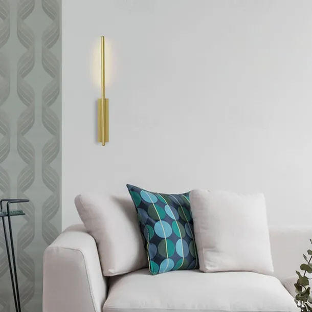 Black LED Wall Light Modern Metal Linear Wall Mounted Lamp Indoor Led Wall Sconce Lighting Long Strip Design Indoor Wall Lamp for Living Room Bedroom Porch Hallway Bathroom Bedside