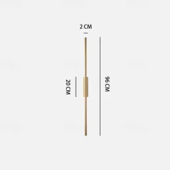 Black LED Wall Light Modern Metal Linear Wall Mounted Lamp Indoor Led Wall Sconce Lighting Long Strip Design Indoor Wall Lamp for Living Room Bedroom Porch Hallway Bathroom Bedside