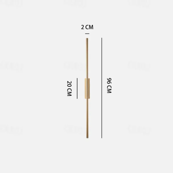 Black LED Wall Light Modern Metal Linear Wall Mounted Lamp Indoor Led Wall Sconce Lighting Long Strip Design Indoor Wall Lamp for Living Room Bedroom Porch Hallway Bathroom Bedside